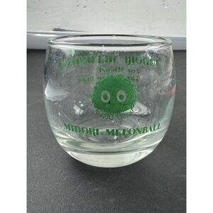 Midori Melon‎ Ball Short Cocktail Glass Collectible Bar Item